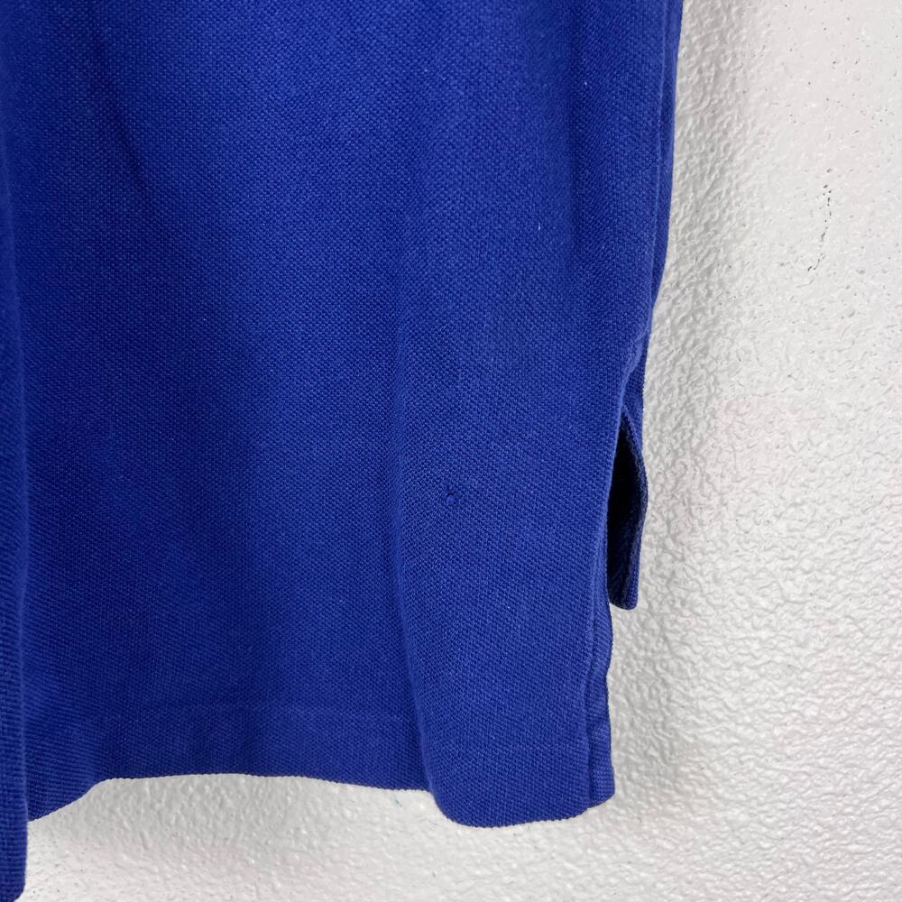 Polo Ralph Lauren Blue Yellow Stripe Big Pony Polo Shirt Classic Fit Size L - Picture 7 of 8